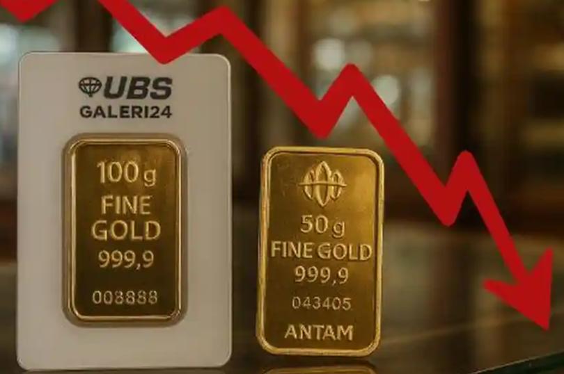 Harga Emas Pegadaian Hari Ini Turun Tajam